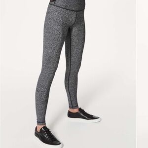 Lululemon Wunder Under Hi-Rise Tight 28" Heathered Black 4